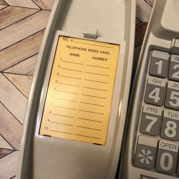 Vintage Conair Phone PR5001 Beige Big Button Corded Telephone UNTESTED - Picture 4 of 10